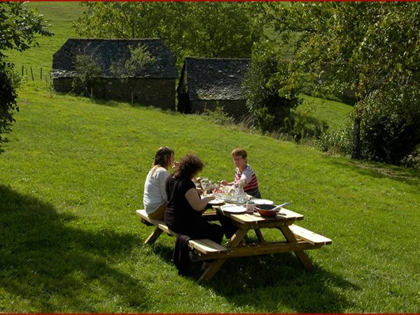 Heerlijk eten op een ruim terrein.