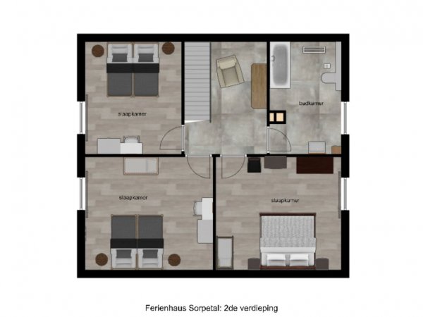 plattegrond 2de verdieping