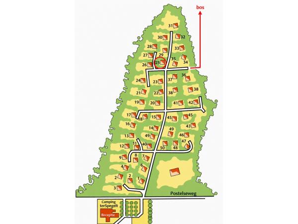 Boshuis Eersel plattegrond bungalowpark